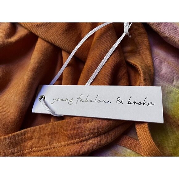 NWT Young Fabulous & Broke Piper Ombré Tie Dye Oversized Cowl Hoodie Women’s XS - Picture 10 of 12